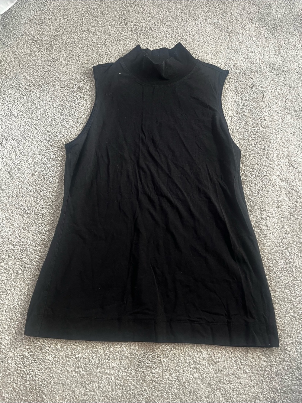 Women’s Athleta Black Sleeveless Mock Neck Tank Top